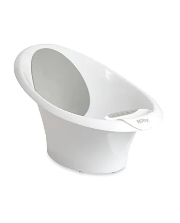 Nuby Sit Me Up Baby Bath with Built in Anti-Slip Bump and Soft Headrest - Bathtub Seat | Sitting Support | Suitable from 0-12 Months+ | Wash Cup and Plug Included