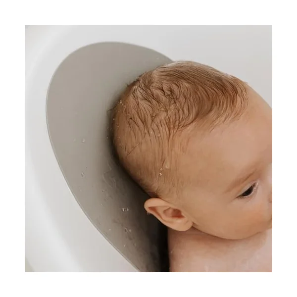 Nuby Sit Me Up Baby Bath with Built in Anti-Slip Bump and Soft Headrest - Bathtub Seat | Sitting Support | Suitable from 0-12 Months+ | Wash Cup and Plug Included