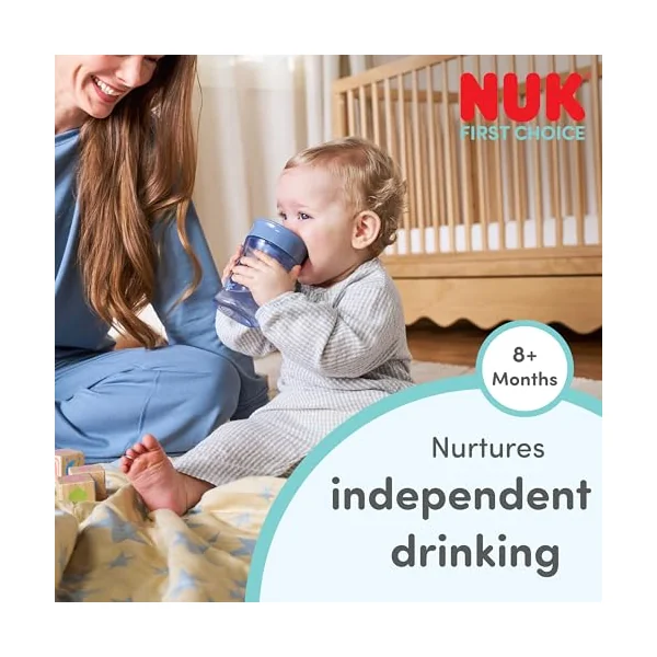 NUK Magic Cup Sippy Cup | 8+ Months | 230 ml | 360° Anti-Spill Rim to Drink from Any Direction | Leak-Proof | Washable | Disney Minnie Mouse