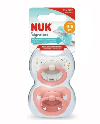 Nuk Signature Soother 0-6m - Pink