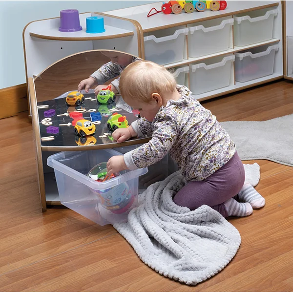 Nursery Mini Shelf with Mirrors