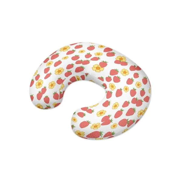 Nursing Pillow Cover Nursing Pillows for Breastfeeding Fits The Original Support for Breastfeeding Nipple Shields for Breastfeeding Newborn Strawberries