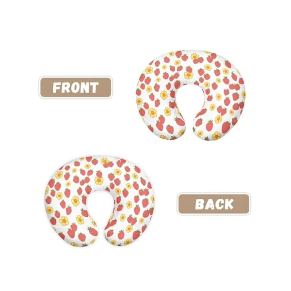 Nursing Pillow Cover Nursing Pillows for Breastfeeding Fits The Original Support for Breastfeeding Nipple Shields for Breastfeeding Newborn Strawberries