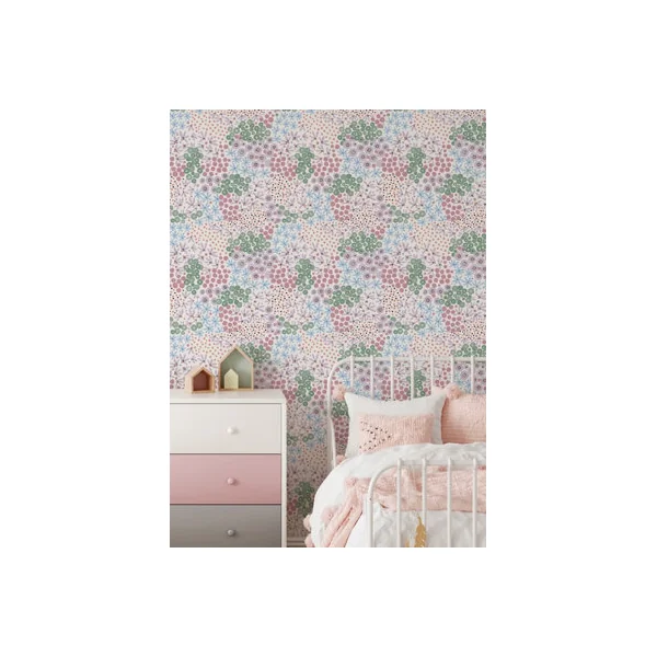 NuWallpaper NUS4849 Floral Bunch Multi Peel & Stick Wallpaper, Cool