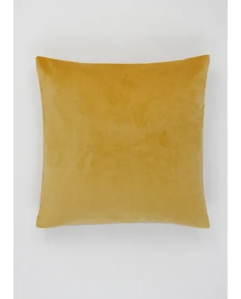 Ochre Large Soft Velour Cushion