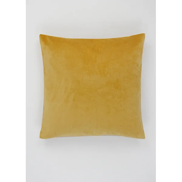 Ochre Large Soft Velour Cushion