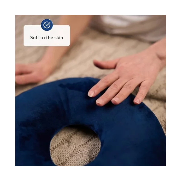 ODOXIA Ear Piercing Pillow for Side Sleepers | Donut Pillow for Ear Piercing | Cushion with Hole for CNH Relief | Adjustable Filling for Comfort | Ring Doughnut Cushion | CNH Solution