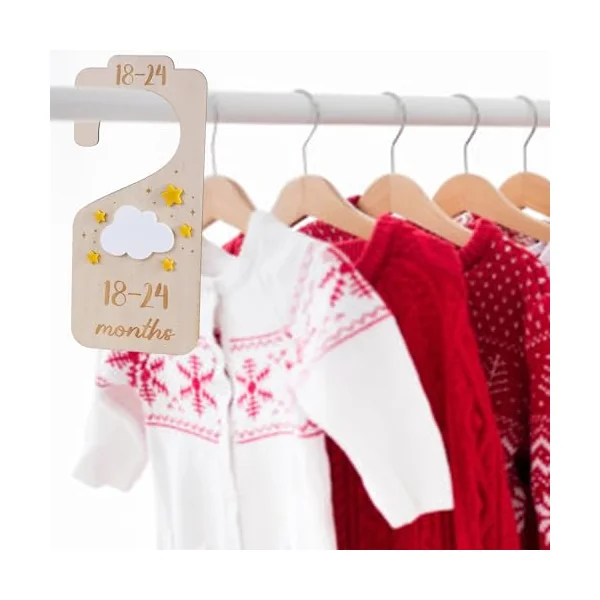 Of 7 Nursery Closet Size Organizers Wood Baby Clothes Dividers Practical Newborns to Toddler Clothing Separators Nursery Closet Organizers