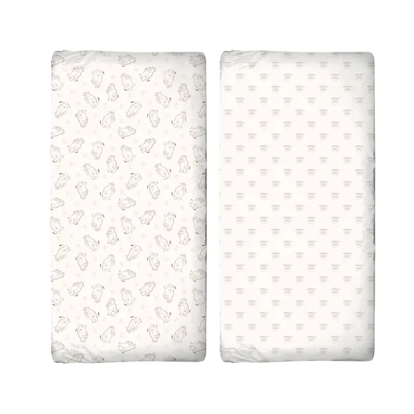 Official Gruffalo Cot Bed Sheets 140 x 70 cm Fitted Super Soft and Breathable Cot Bed Sheets Cozy Baby Cot Sheets 2 Pack Cream Gruffalo Pattern