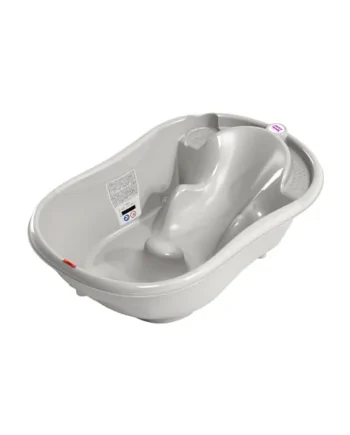 OKBABY Onda - Ergonomic Bath Tub for Baby Bathing 0-12 Months - Grey