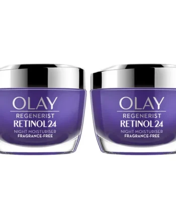 Olay Regenerist Retinol 24 Night Moisturiser Cream, 2 x 50ml