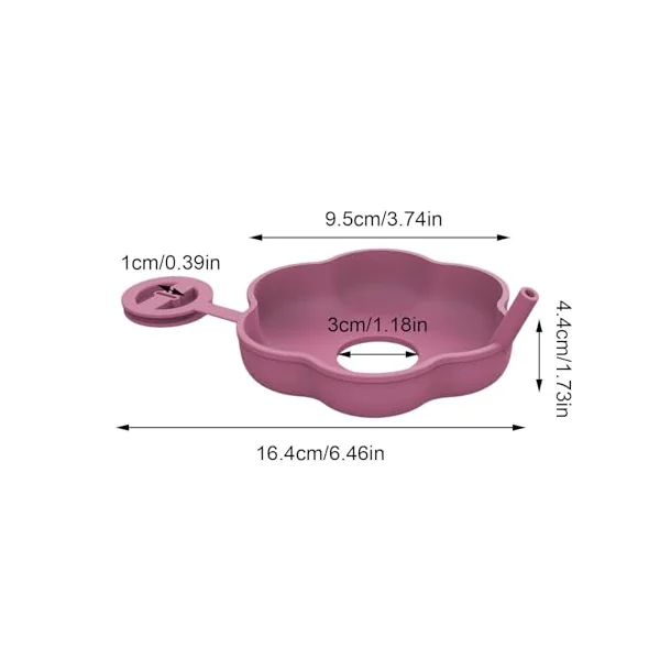 -On Holder for Children Safe Silicone Drip Catcher | Holder with straw for children hot days summer desserts Ren homemade outdoors