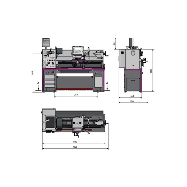 Optimum OPTIturn TH 4010D Manual Metalworking Lathe (3 Phase 400V)