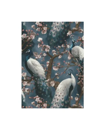 Opulent Peacock Navy Texture Embossed VInyl
