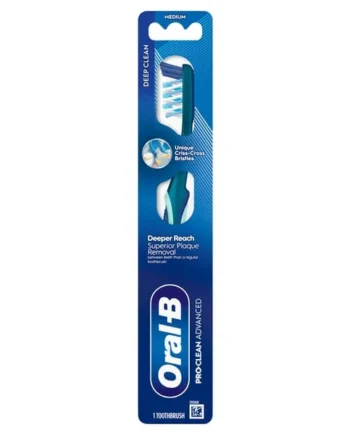 Oral-B Pro-Clean Advanced Manual Toothbrush,Deep Cleaning & Plaque Removal - Medium