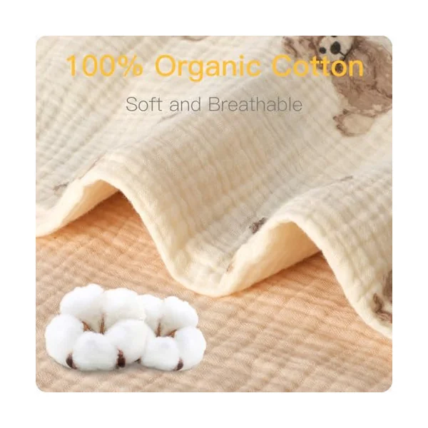 Organic Crib Sheets Fitted Crib Mattress Sheet 52x28 Inches 100% Muslin Cotton for Baby Girls & Boys, Soft Boho Neutral Toddler Bedding Bed Sheets Fits Well Standard Size Crib Mattress 28x52 Inches