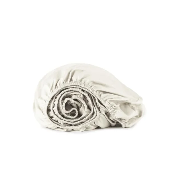 Organic Twin Fitted Sheet Only Deep Pocket - 100% Organic Cotton Sheets with Breathable 300 Thread Count Sateen Weave GOTS & Fairtrade Certified - Soft Fitted Bed Sheets Only (Natural, Twin)