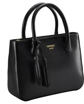 Osprey London Coast Leather Women's Grab Handbag, Black