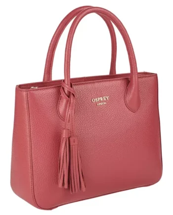 Osprey London Coast Leather Women's Grab Handbag, Cardinal