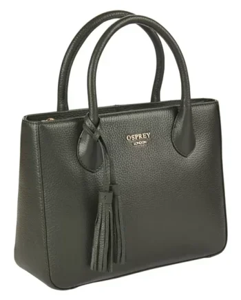 Osprey London Coast Leather Women's Grab Handbag, Forest Green
