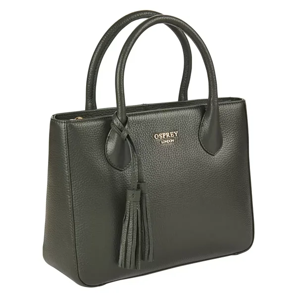 Osprey London Coast Leather Women's Grab Handbag, Forest Green