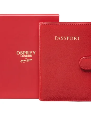 Osprey London Tilly Leather Passport Holder, Red