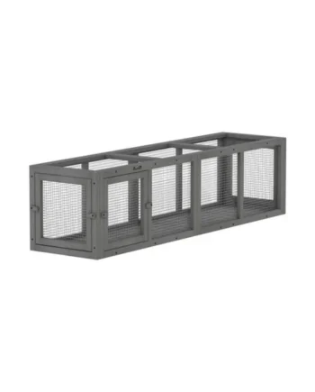 Outdoor Cat Tunnel, Wooden Extendable Pet Run, for Kitty, Puppy, Grey