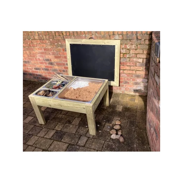 Outdoor Sand Table with Trays & Chalkboard Lid