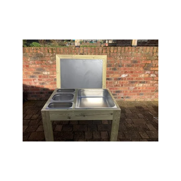 Outdoor Sand Table with Trays & Chalkboard Lid