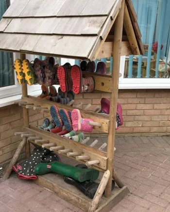 Outdoor Welly Rack - 30 pairs