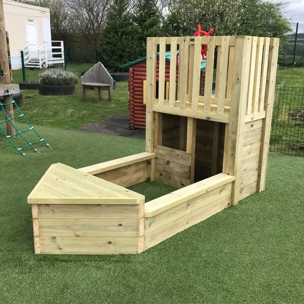 Outdoor Wooden Play Boat
