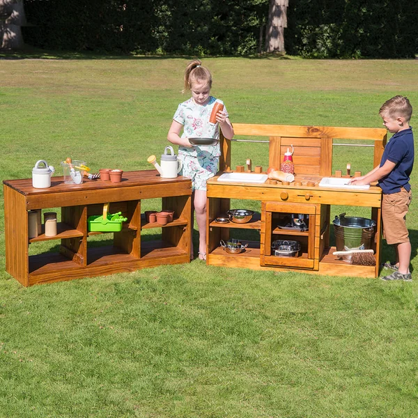 Outdoor Wooden Play Kitchen Set