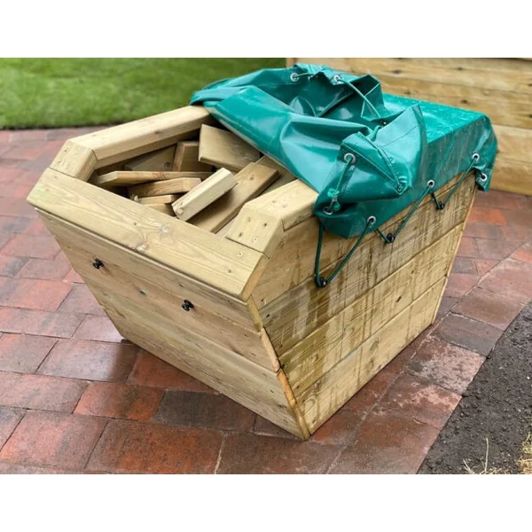 Outdoor Wooden Skip and Blocks