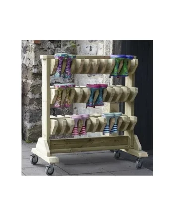 Outdoor Wooden Welly Rack