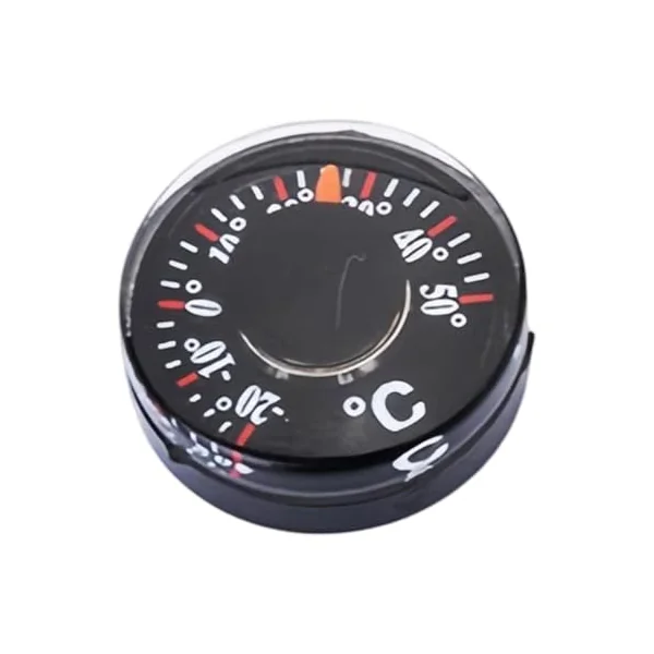 Outside Temperature Gauge 20mm 20~50 Degree C Round Portable Gauge | Small Outdoor Thermograph for Car RV Fridge Garden Patio Window Door Marine Motorcycle Hiking Porch
