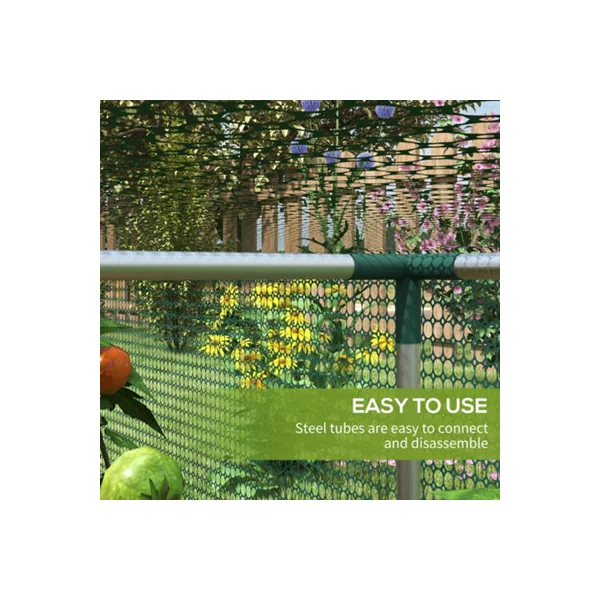 Outsunny 8' x 4' Plant Protection Tent Crop Cage with Door, Green