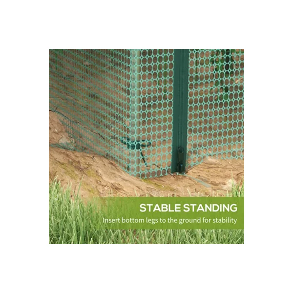 Outsunny 8' x 4' Plant Protection Tent Crop Cage with Door, Green