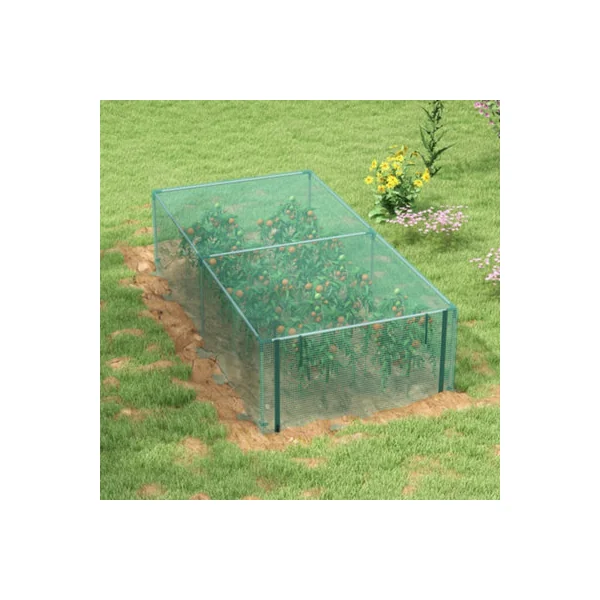 Outsunny 8' x 4' Plant Protection Tent Crop Cage with Door, Green