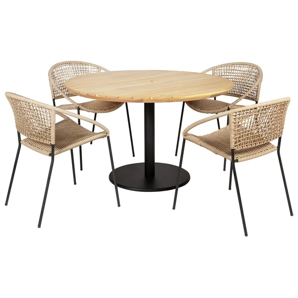 Pacific Dakota 4 Seater Rattan Effect Patio Set - Natural