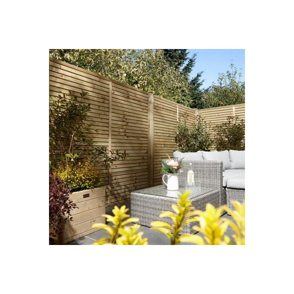 PACK OF 3: 6 x 6 Pressure Treated Contemporary Screen Panel