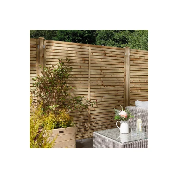 PACK OF 3: 6 x 6 Pressure Treated Contemporary Screen Panel