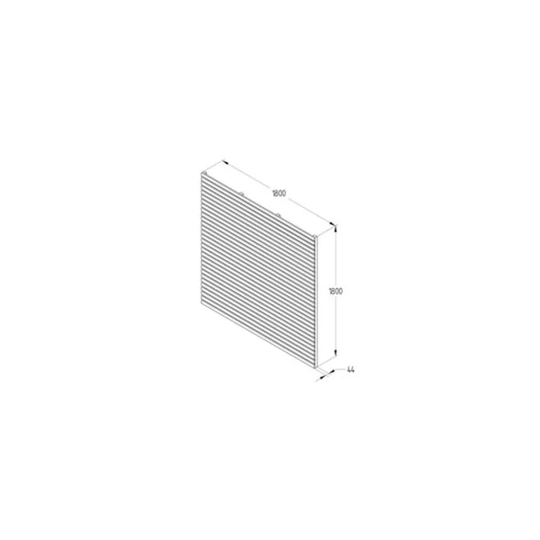 Pack of 6 (Total 6 Unit) Pressure Treated Contemporary Slatted Fence Panel - 6ft x 6ft (1.8m x 1.8m)