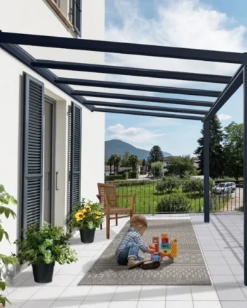 Palram - Canopia Stockholm Grey Patio cover (H)3.4m (W)3.7m