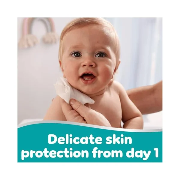 Pampers 99% Water Baby Wipes Plastic Free, 18 Packs of 60 Wipes = 1080 Baby Wet Wipes, Light Lotion with 99% Water