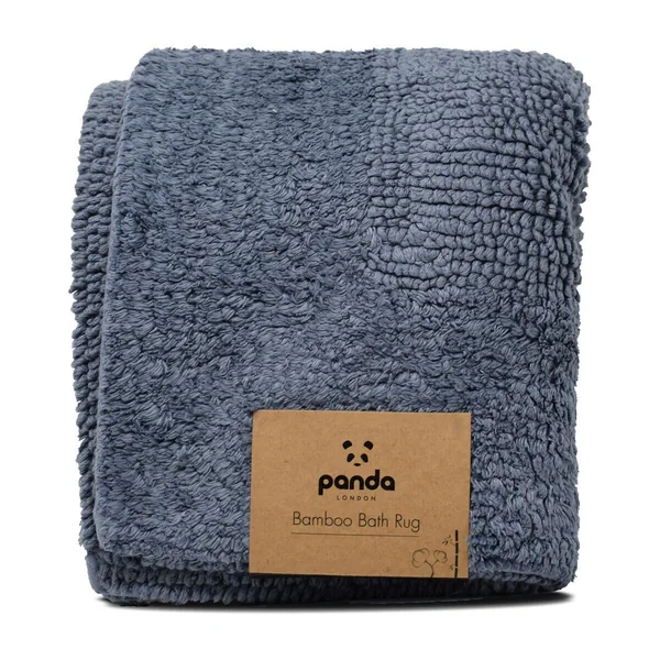 Panda Blue Bamboo Bath Rug, 50 x 80 cm
