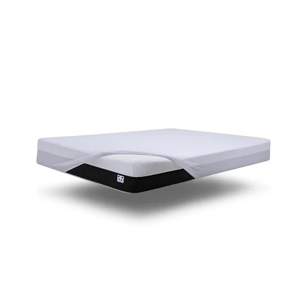 Panda® Cot Bed Bamboo Mattress Protector - Pure White, 140 x 70 x 15 cm | Smooth, Silent & Soft | Waterproof & Washable | Hypoallergenic, Odour-Resistant & Antibacterial | Secure Fit | Bamboo & Cotton