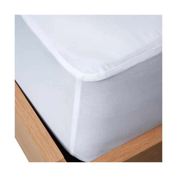 Panda® Cot Bed Bamboo Mattress Protector - Pure White, 140 x 70 x 15 cm | Smooth, Silent & Soft | Waterproof & Washable | Hypoallergenic, Odour-Resistant & Antibacterial | Secure Fit | Bamboo & Cotton