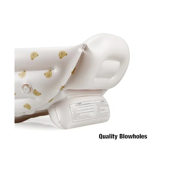 PandaEar 2Pack Baby Inflatable Bathtub & Baby Seat for Sitting Up 3 Months+, Portable Travel Inflatable Baby Chair, Infant Bath Tub and Chair with Built in Air Pump for Newborn