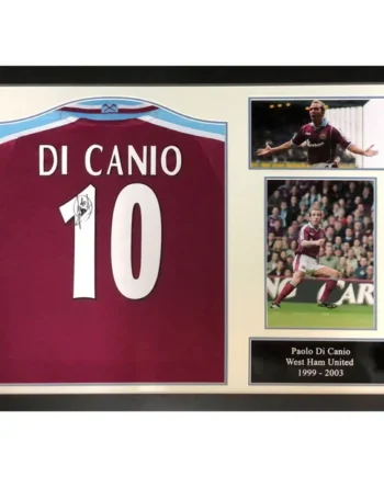 Paolo Di Canio Signed Framed West Ham United Football Shirt