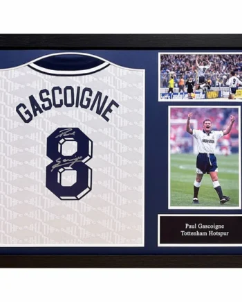 Paul “Gazza” Gascoigne Spurs Signed Framed Tottenham 1991 Football Shirt